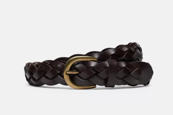 MORJAS Ceintures*The Belt BrownWideBraided
