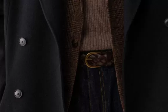 MORJAS Ceintures*The Belt BrownWideBraided