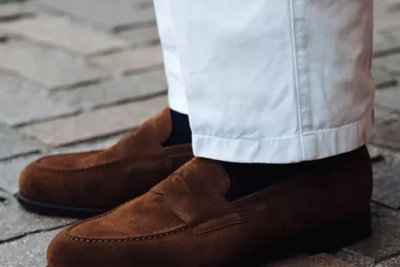 MORJAS Mocassins*The Penny Loafer MediumBrownSuede