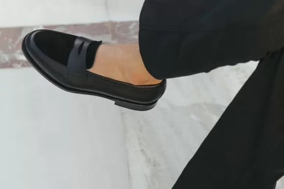 MORJAS Mocassins*The Penny Loafer BlackGrainu&BlackSuede