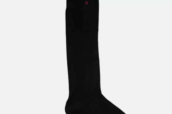 MORJAS Chaussettes*The Sock BlackRibbed